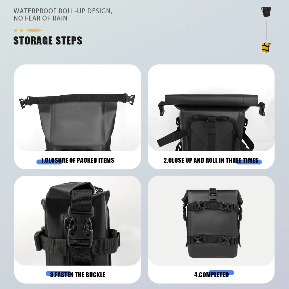 Motorcycle Frame Crash Bar Bag for BMW R1250GS R1200GS ADV Honda NC750X CB500X - Waterproof Tool Storage
