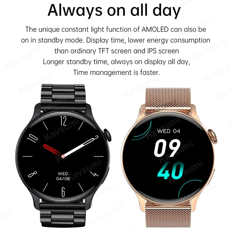 Women's Elegant AMOLED Smartwatch with GPS & Bluetooth Calling