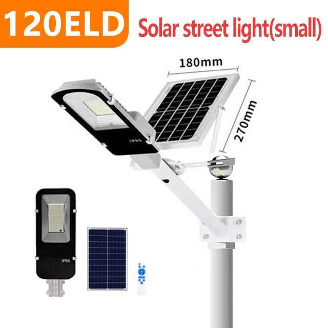 200W Solar Street Light - Outdoor, Waterproof, Auto Dusk to Dawn