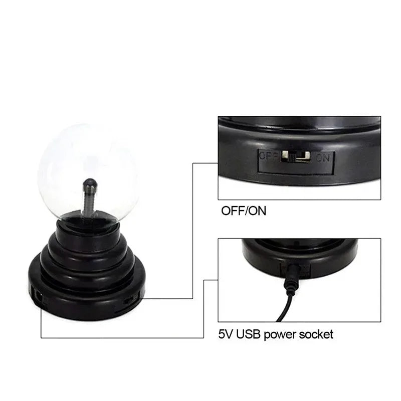 Magic Plasma Ball Lamp - LED Atmosphere Light for Bedroom & Kids Gifts