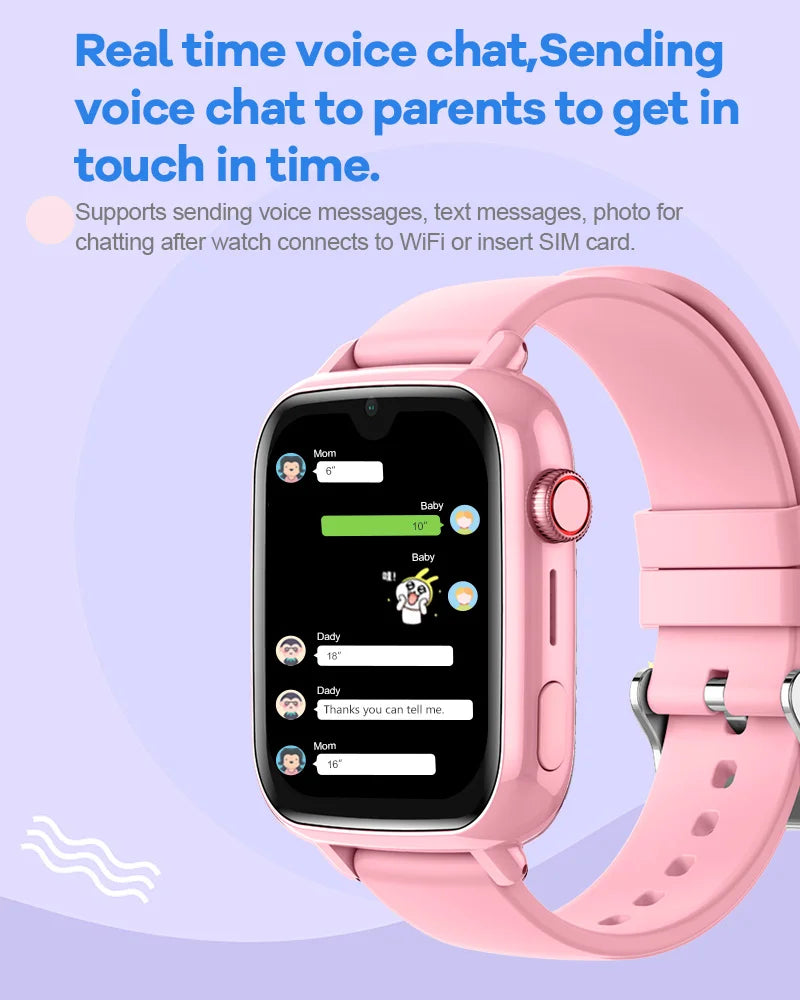 Kids 4G Smart Watch with GPS Tracker & Video Call | Child Safety Phone Watch