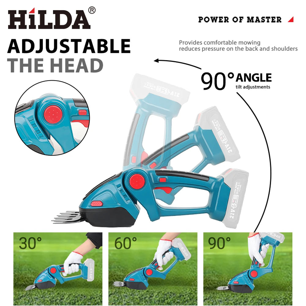 HILDA 2-in-1 Cordless Hedge Trimmer & Shear for Makita 18V
