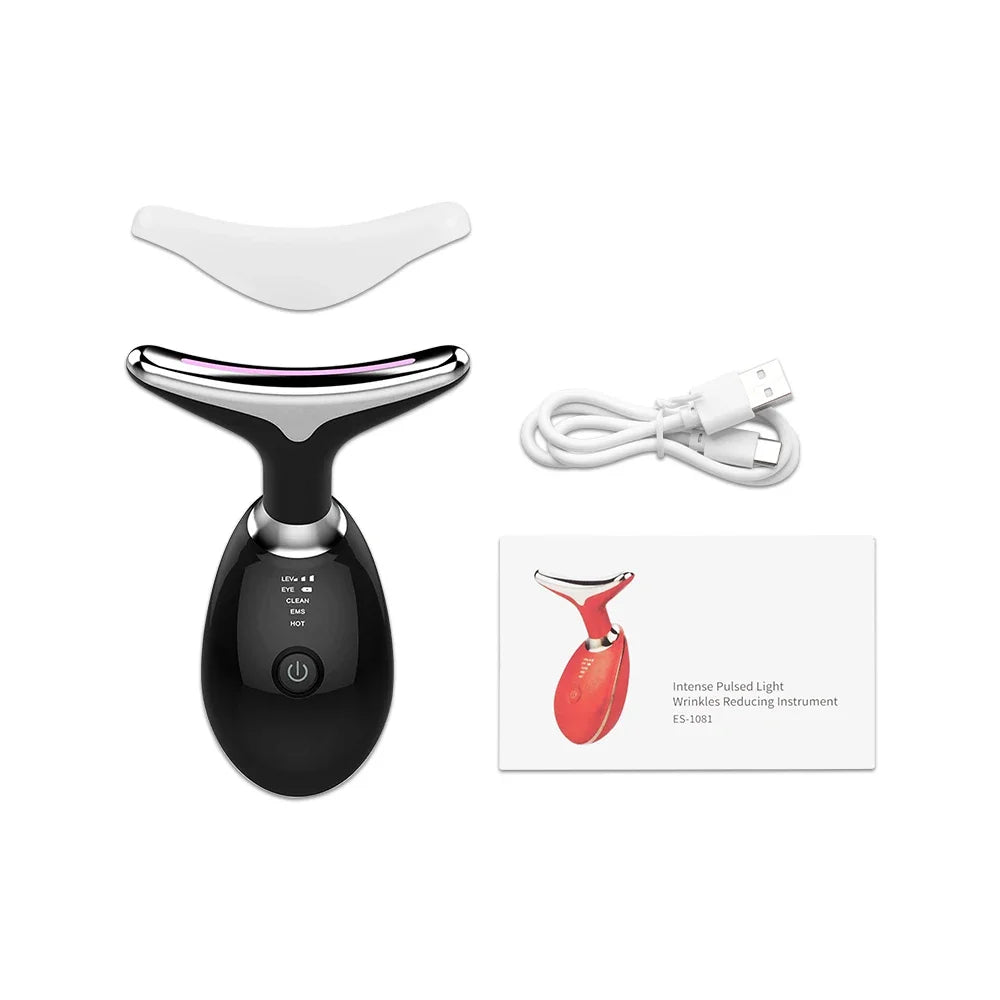 Vabena Face & Neck Lift Device - EMS, LED Light Therapy, Anti-Wrinkle Massager