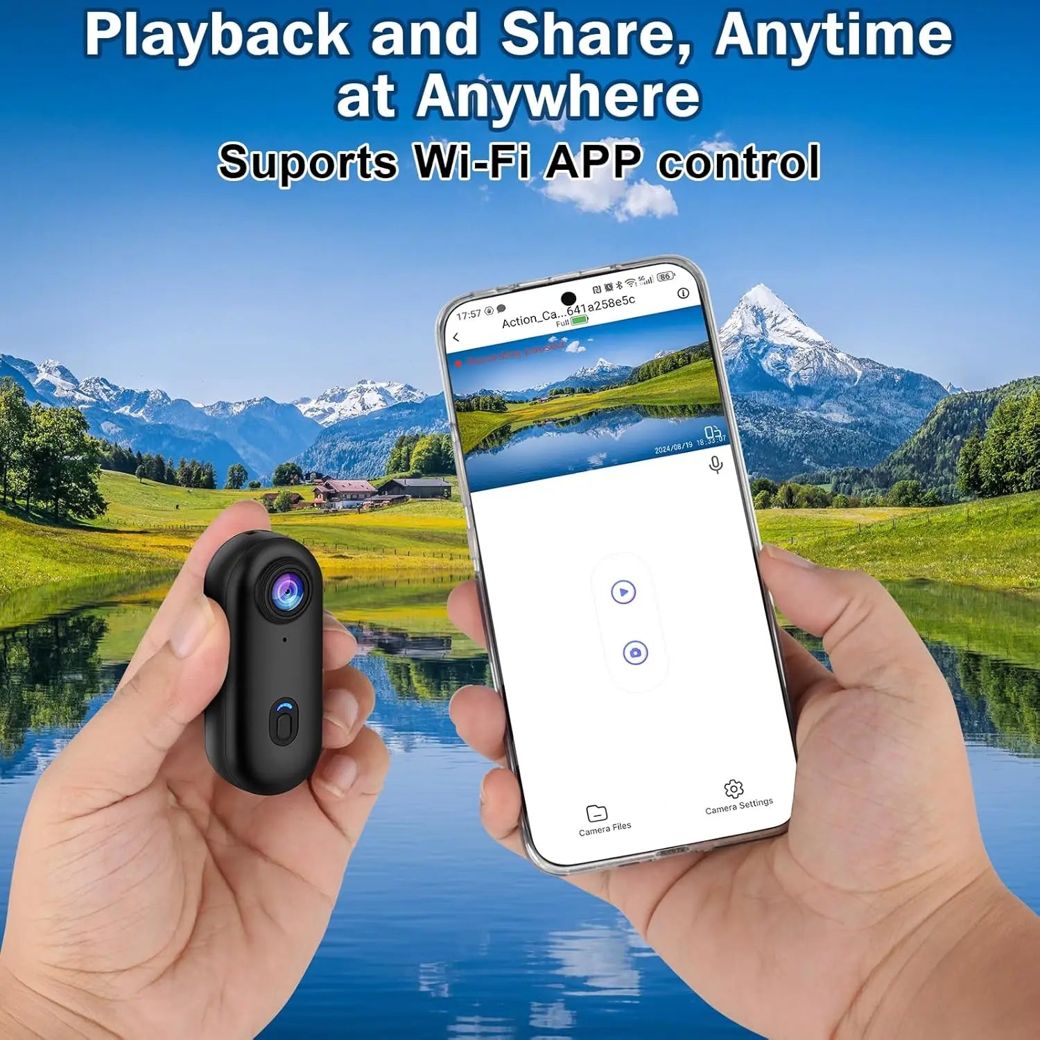 4K Mini WiFi Magnetic POV Action Camera - Waterproof Sport Vlogging Recorder