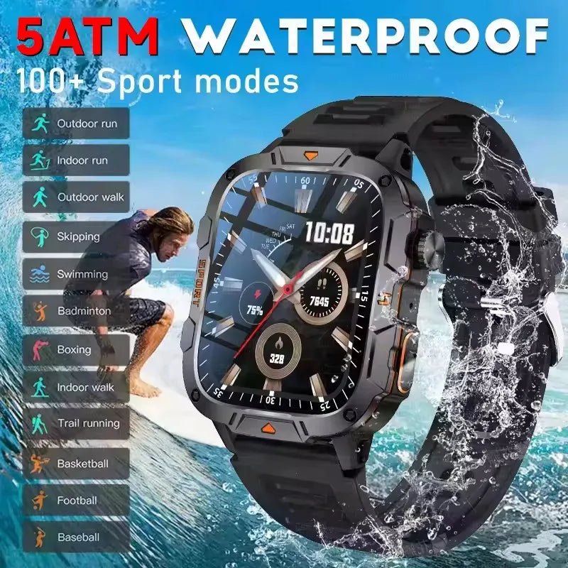 Military-Grade Smartwatch for Men | AMOLED Display | 5ATM Tactical Watch