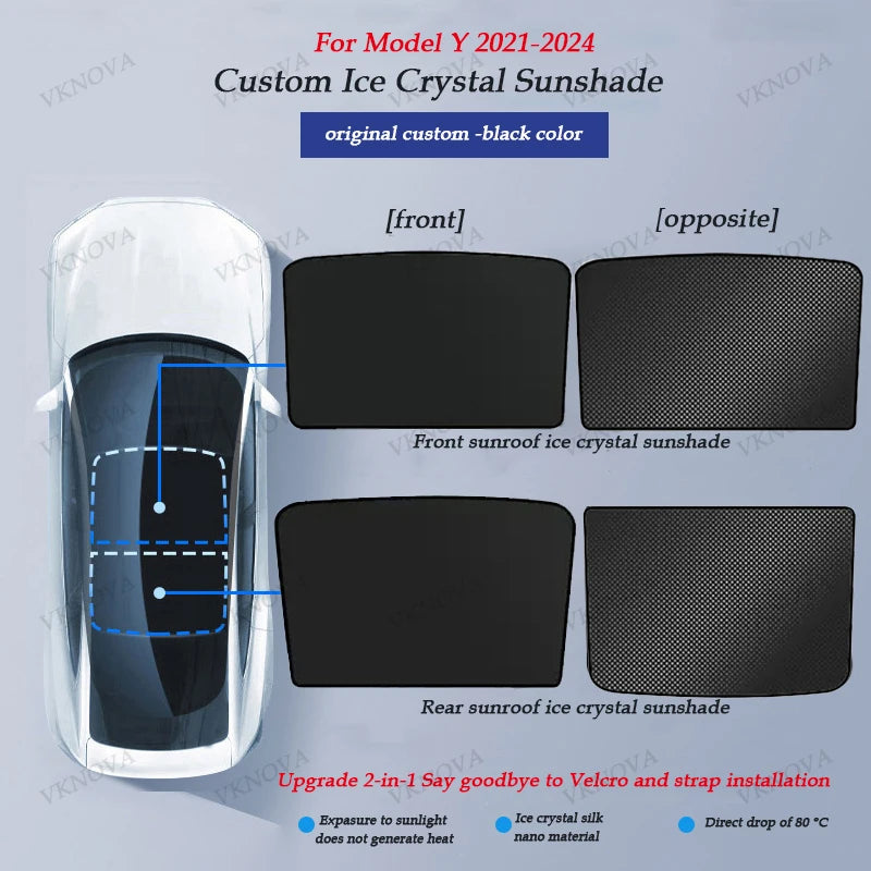 Tesla Model 3 Y Highland Juniper Sunshade Roof Film 2025 - UV Protect
