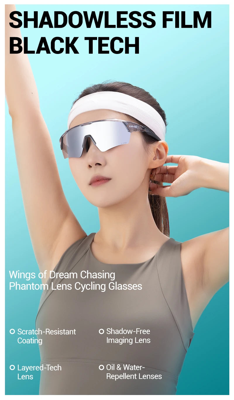 Kapvoe Photochromic Cycling Sunglasses UV400 MTB Road Bike Goggles Men Women