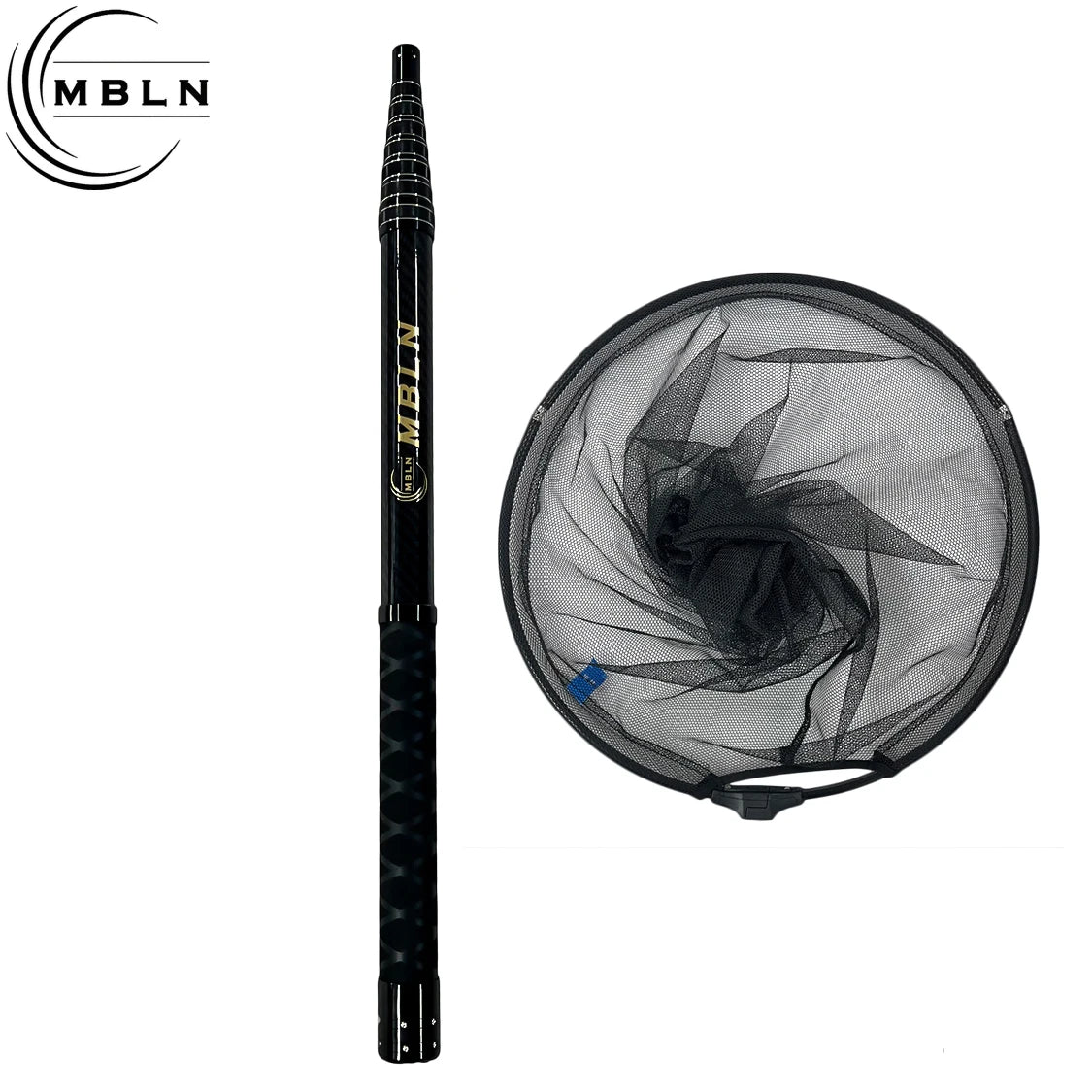 MBLN Carbon Fiber Telescopic Shovel Net | 3m Pole, 45cm Head