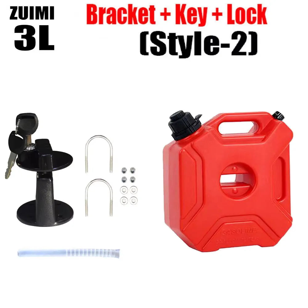 Motorcycle Fuel Tank 3/5L Child Lock Anti-static Jerry Can