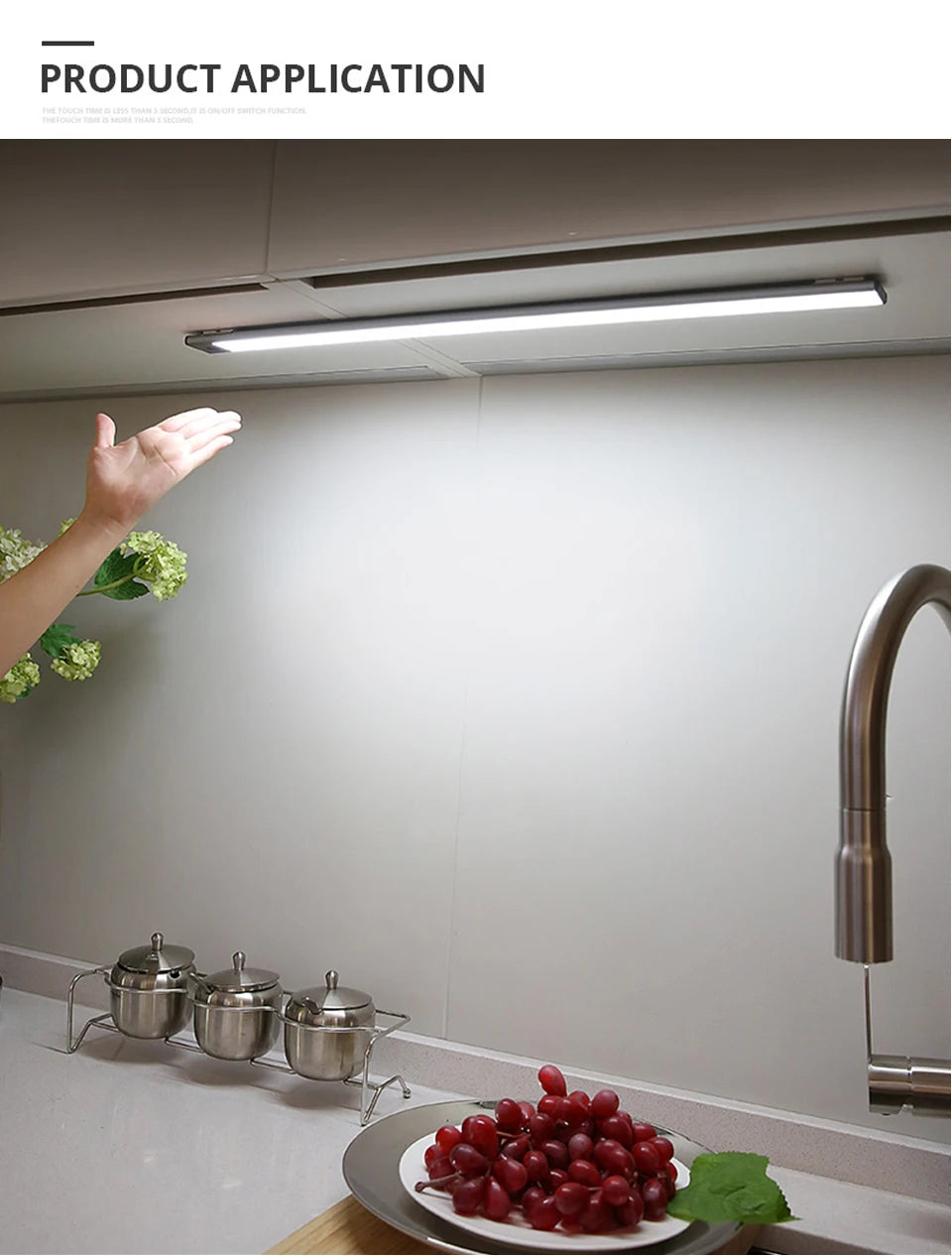 PARKSON LED Under Cabinet Lights - Motion Sensor Kitchen Lighting