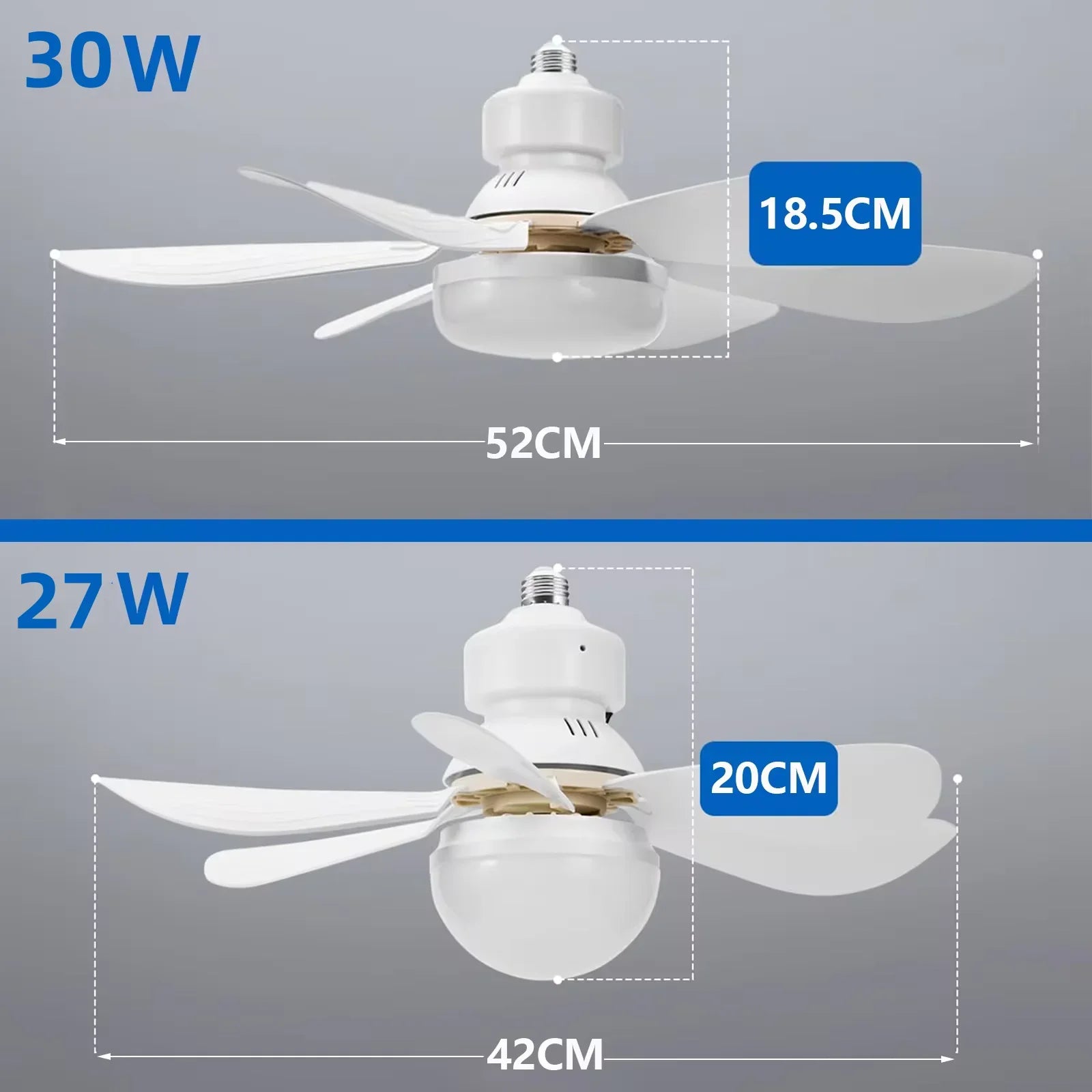 Vabena LED 40W Ceiling Fan Light E27 with Remote Dimming