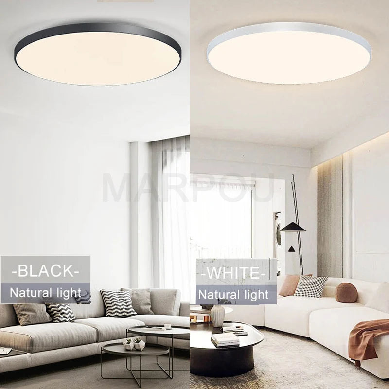 MARPOU Large LED Ceiling Lamp - Modern Bright Illumination for Bedroom
