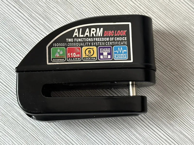 Falante Motorcycle Disc Brake Alarm Lock - Waterproof Anti-Theft Security for Bikes