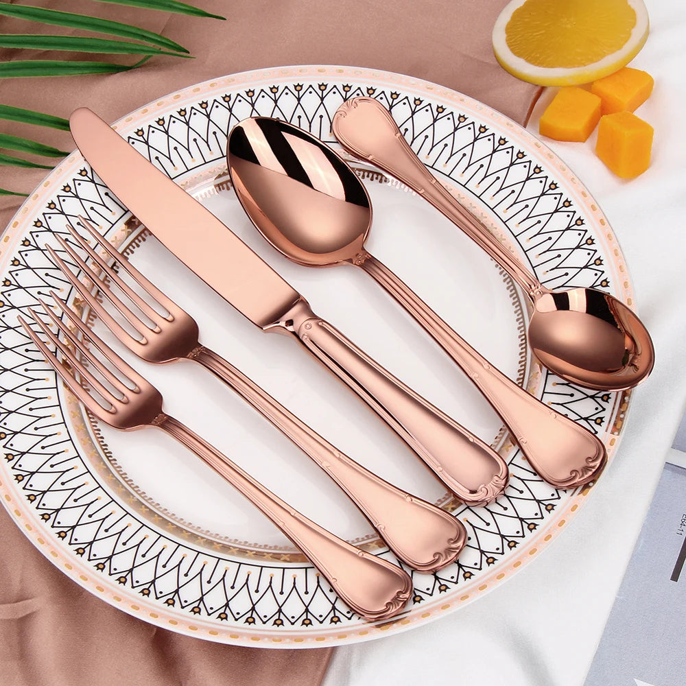 Vabena Premium 24-Pc 18/10 Stainless Steel Flatware Set for 6