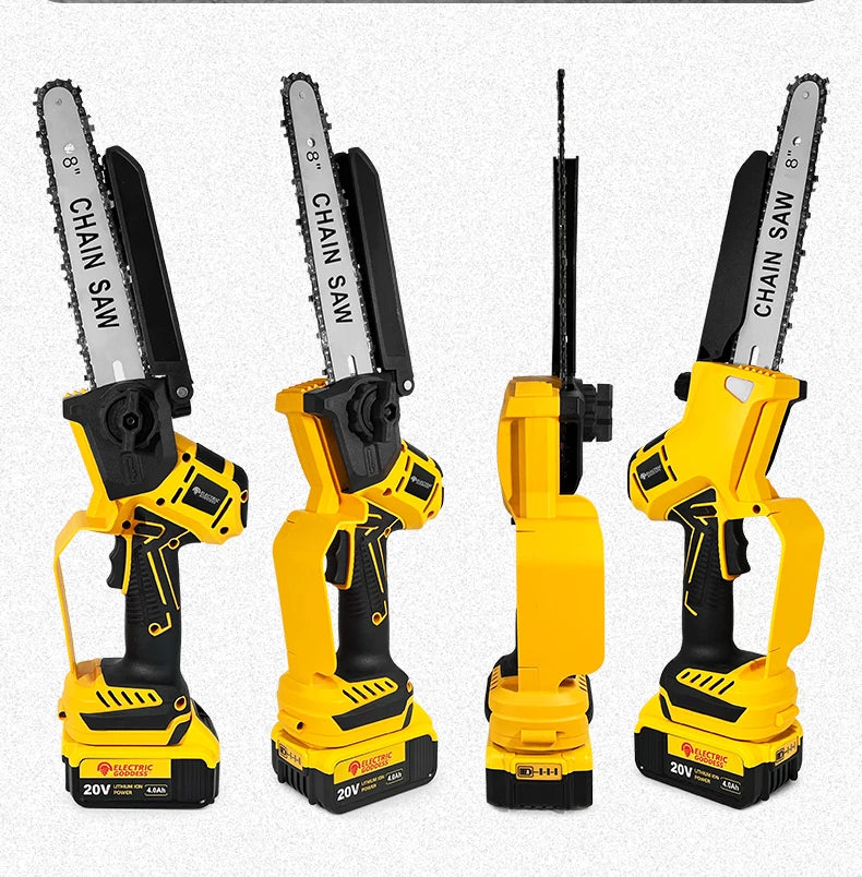 8-Inch 1380W Brushless Electric Chainsaw - Professional Pruning Saw for Dewalt 20V