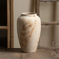 Elegant Retro Ceramic Flowerpot - White Spotted Home Decor