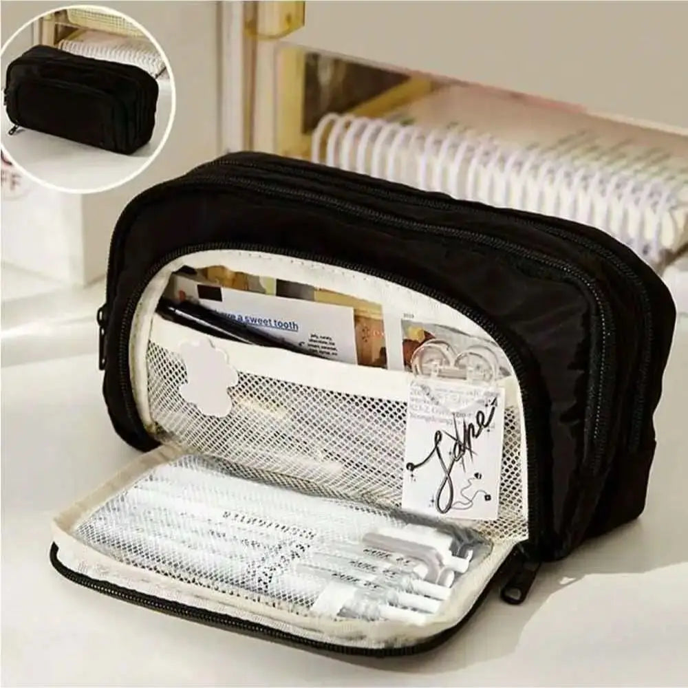 Kawaii Large Capacity Multi-Layer Pencil Case & Makeup Storage Bag | Vabena