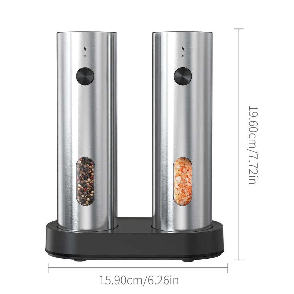Vabena USB Rechargeable Automatic Spice Grinder with LED Light