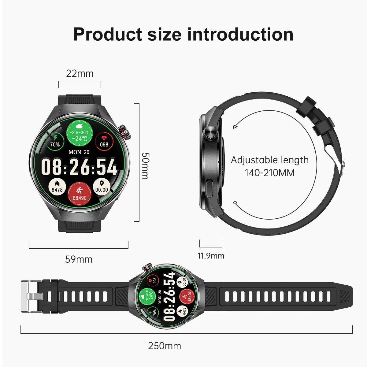 G5 PLUS Smartwatch | 1.75" HD AMOLED, GPS & Fitness Tracker