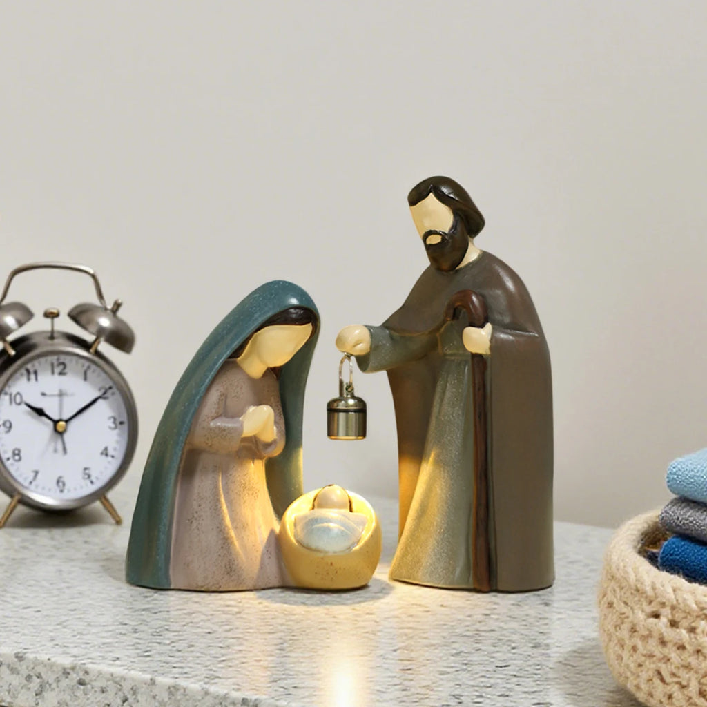Luminous Nativity Scene Ornament Set - Holiday Decor