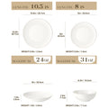 MALACASA Nordic Golden Rim Bone China Tableware Set - Elegant Dining Experience