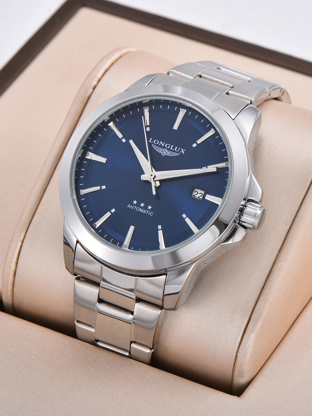 Men's Automatic Watch | Mechanical Business Date Stainless Steel Luminous Waterproof