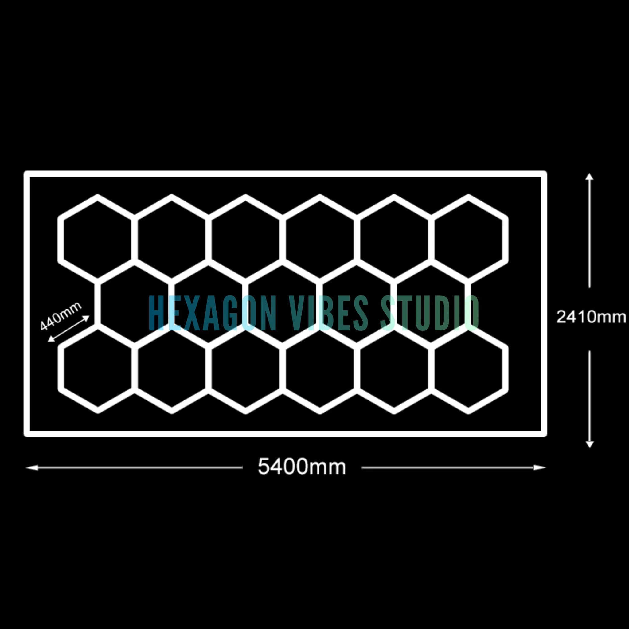 Garage Hexagon LED Light 50000H 6500K Ultra Bright