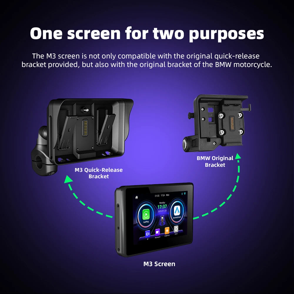 EKIY Wireless CarPlay Android Auto Navigation for BMW GS & XR