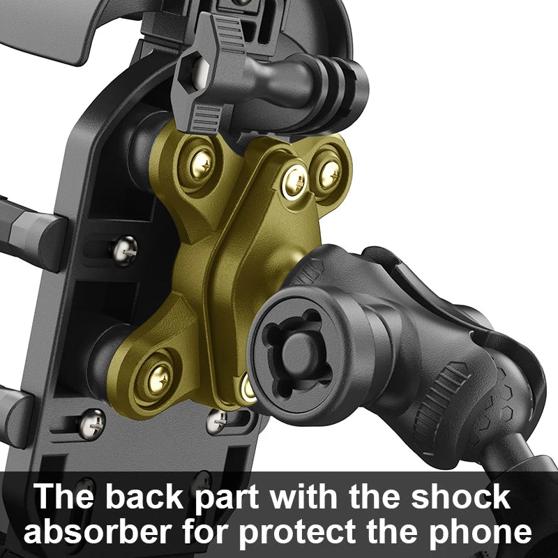 Motorcycle Phone Holder & Fast Charger - Wireless, USB, Type C | Shockproof Bike Mount