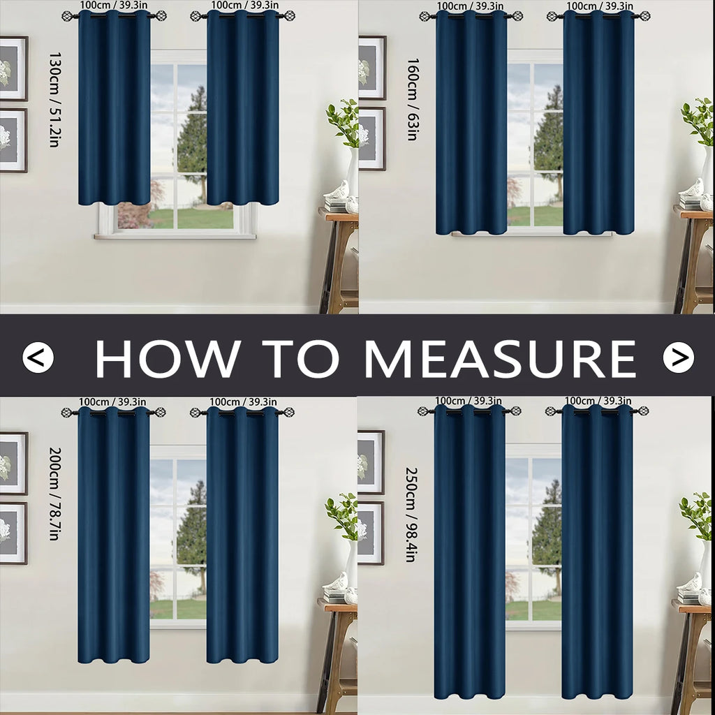 100% Blackout Curtains for Bedroom & Living Room - Full Shading & Sun Protection