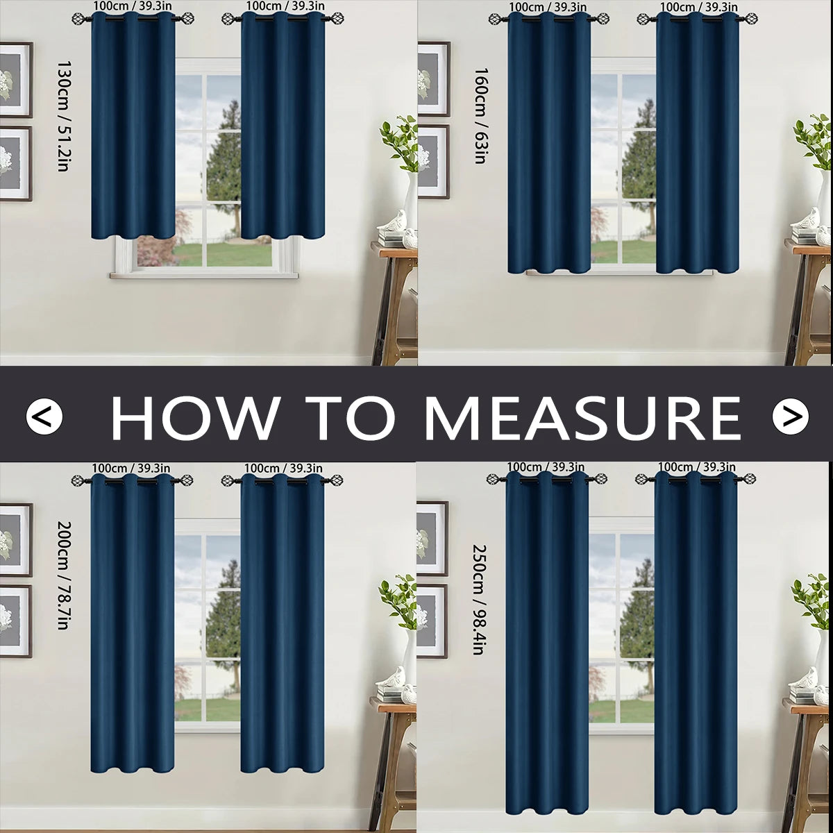 100% Blackout Curtains for Bedroom & Living Room - Full Shading & Sun Protection
