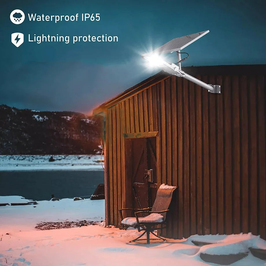 200W Solar Street Light - Outdoor, Waterproof, Auto Dusk to Dawn