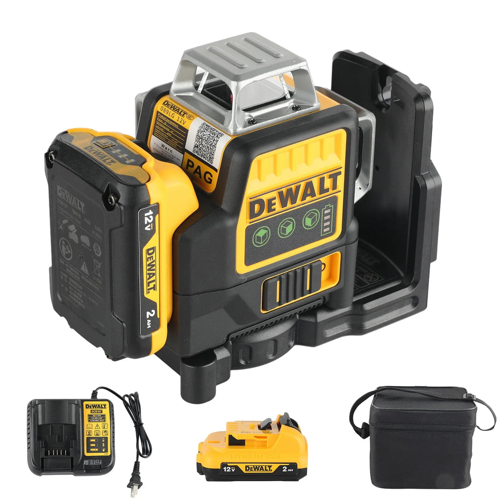 DEWALT DW089LG Green Beam Self-Leveling 3-Line Laser Level