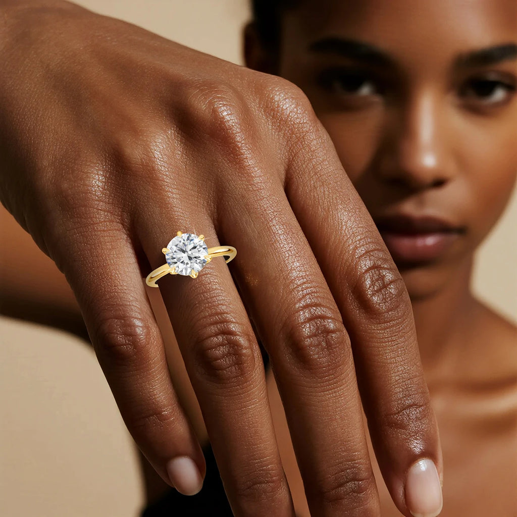 Elegant 14K Gold Filled Moissanite Engagement Ring for Women