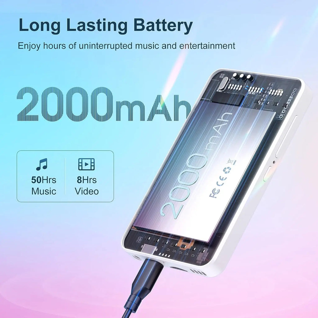 MECHEN Android 9.0 MP3/MP4 Player | Bluetooth, WiFi, Spotify | 512GB Storage - White
