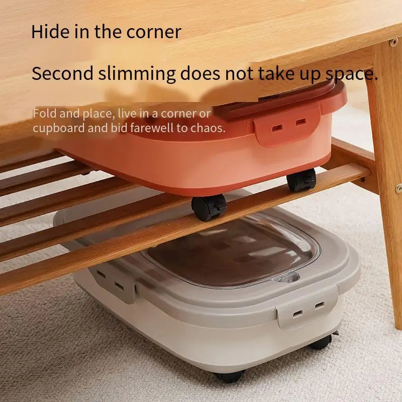 Airtight Collapsible Pet Food Storage Container - 13/33LB Dry Dog Cat Food Box