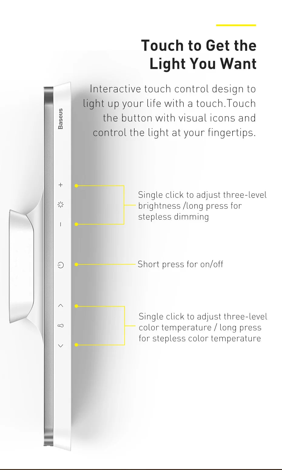 Baseus Magnetic Monitor Light Bar - Eye Protection Desk Lamp for PC