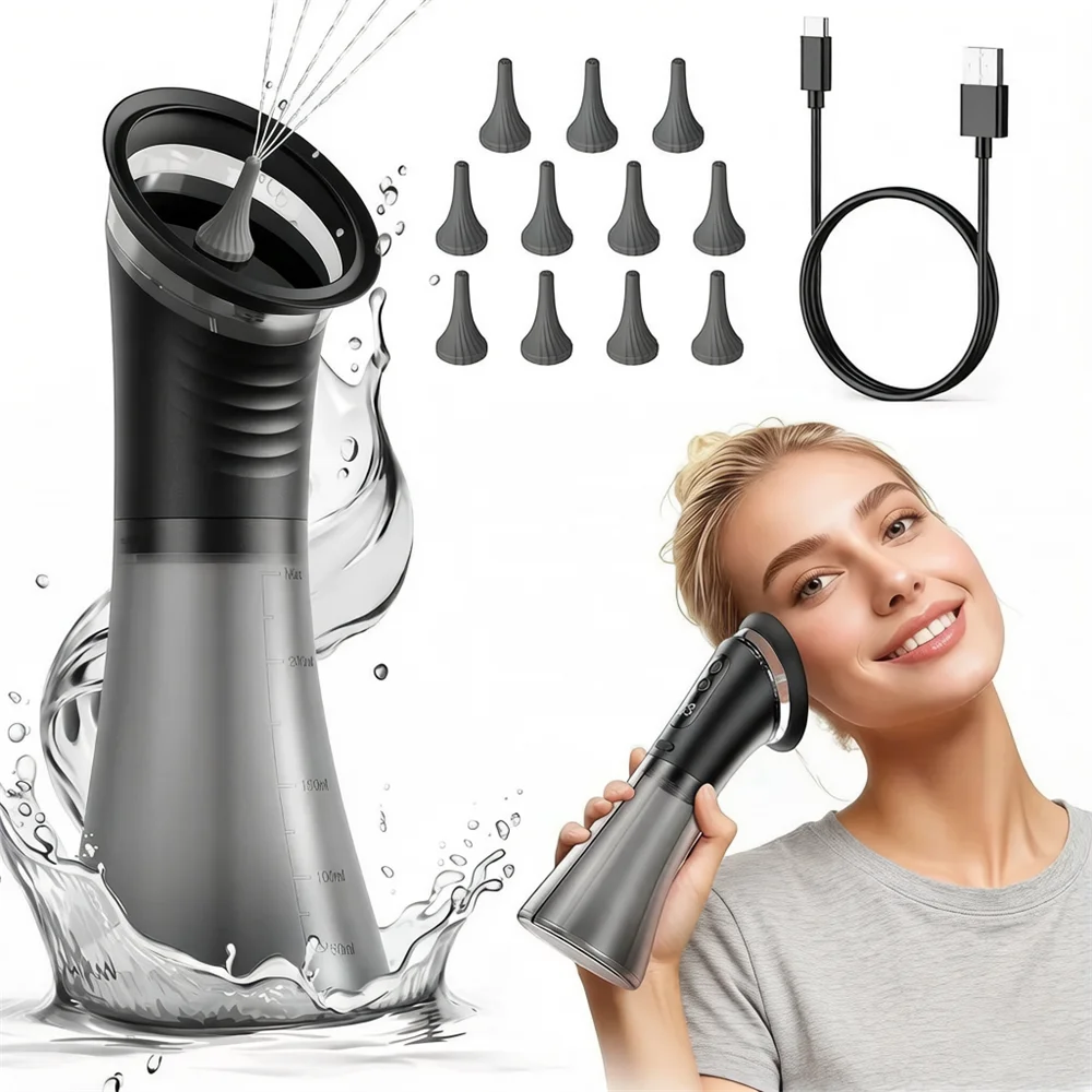 Electric Ear Wax Removal System - Water Powered Ear Cleaner with 3 Pressure Settings