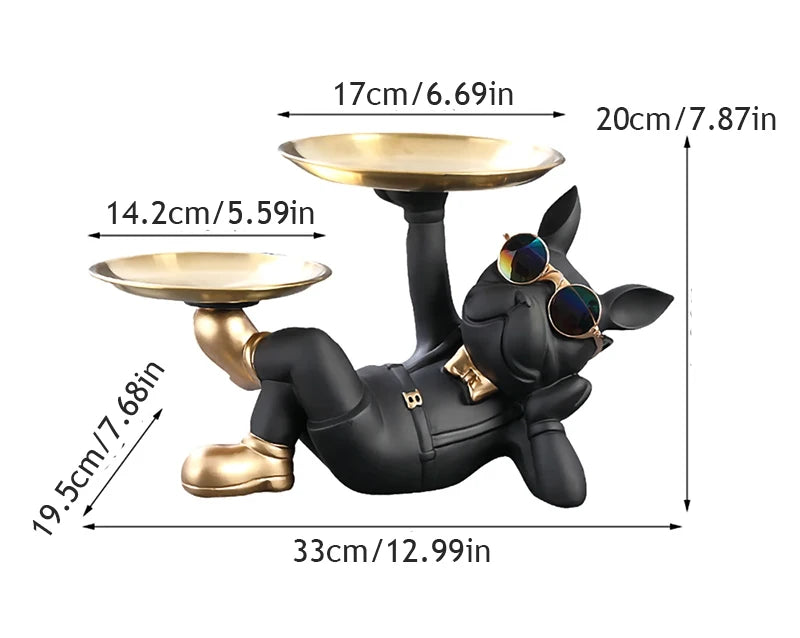 Elegant Bulldog Statue | Modern Home Decor | Statement Piece
