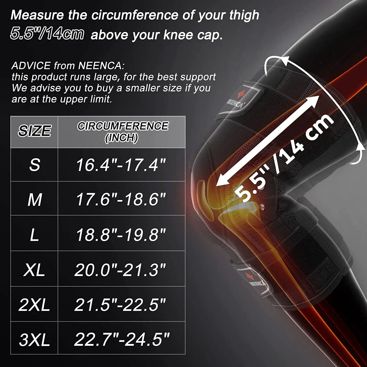 NEENCA Hinged Knee Brace - Advanced Support for Pain Relief & Recovery