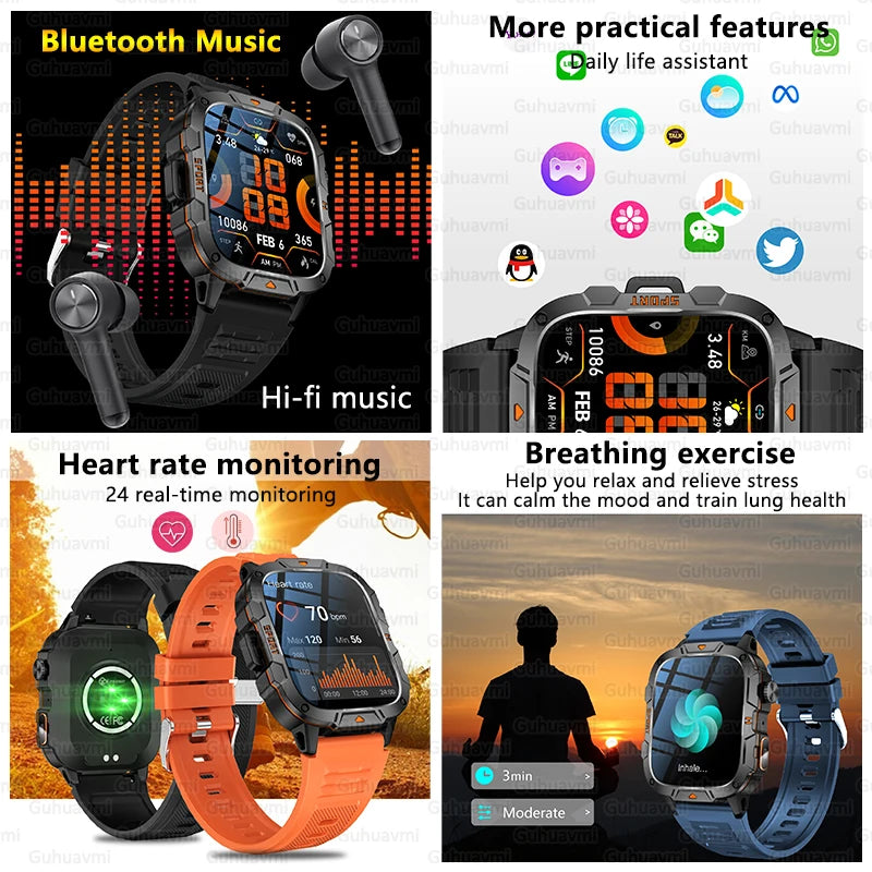 Military-Grade Smartwatch for Men | AMOLED Display | 5ATM Tactical Watch