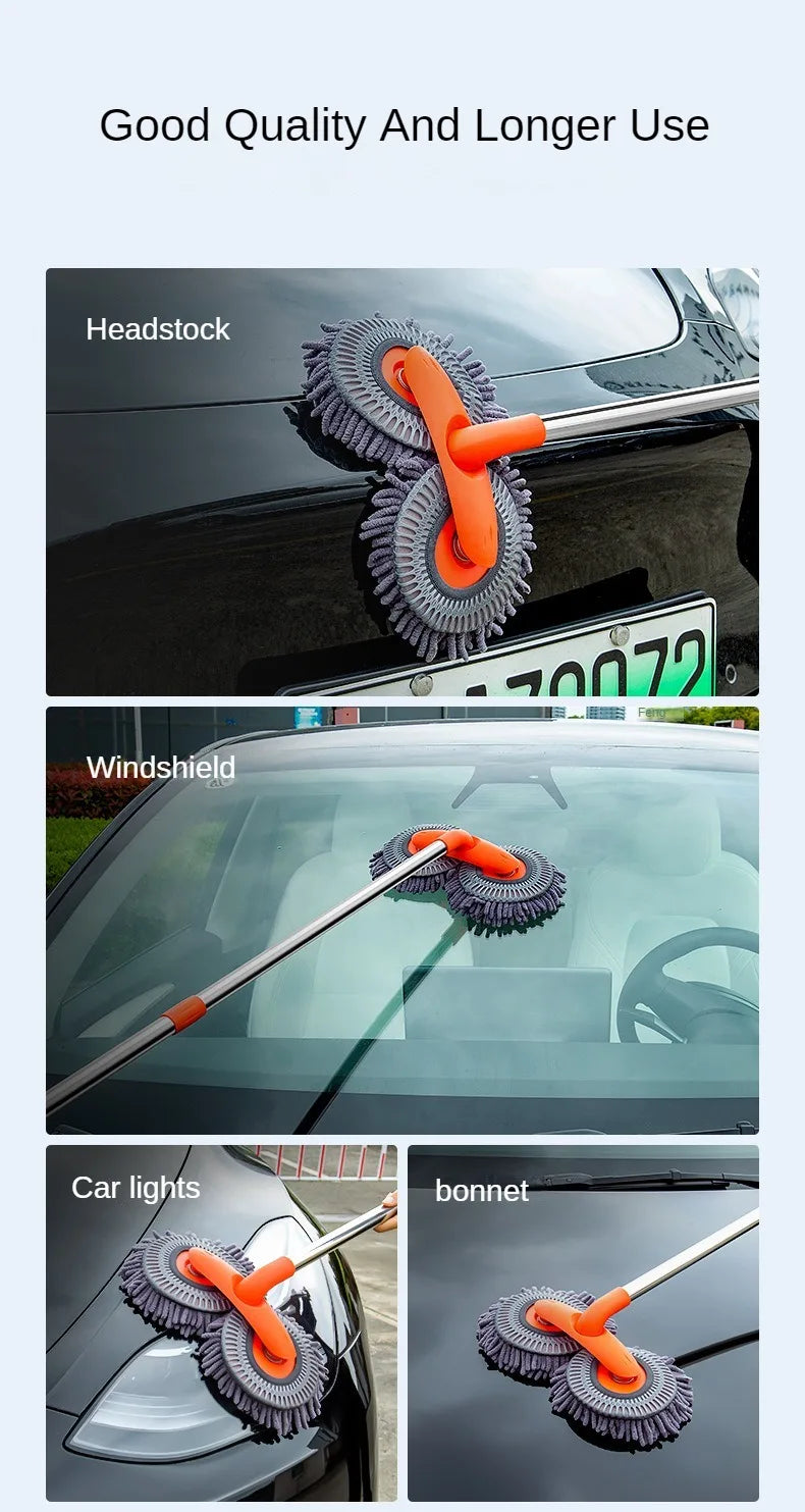 LEIBOO Telescopic Car Wash Mop - Foam Brush for Vehicle & Window Cleaning