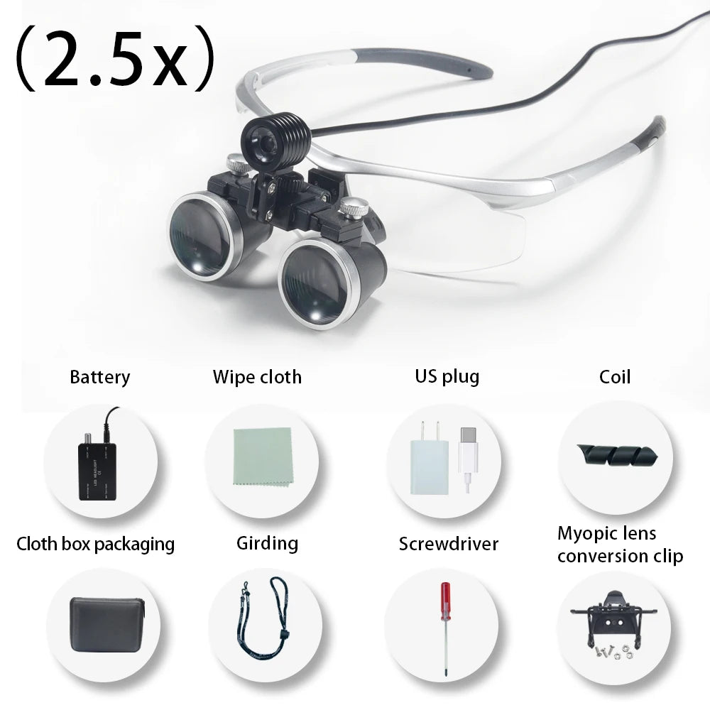 Dentistry Binocular Magnifier 2.5X/3.5X - Ultralight Dental Loupes