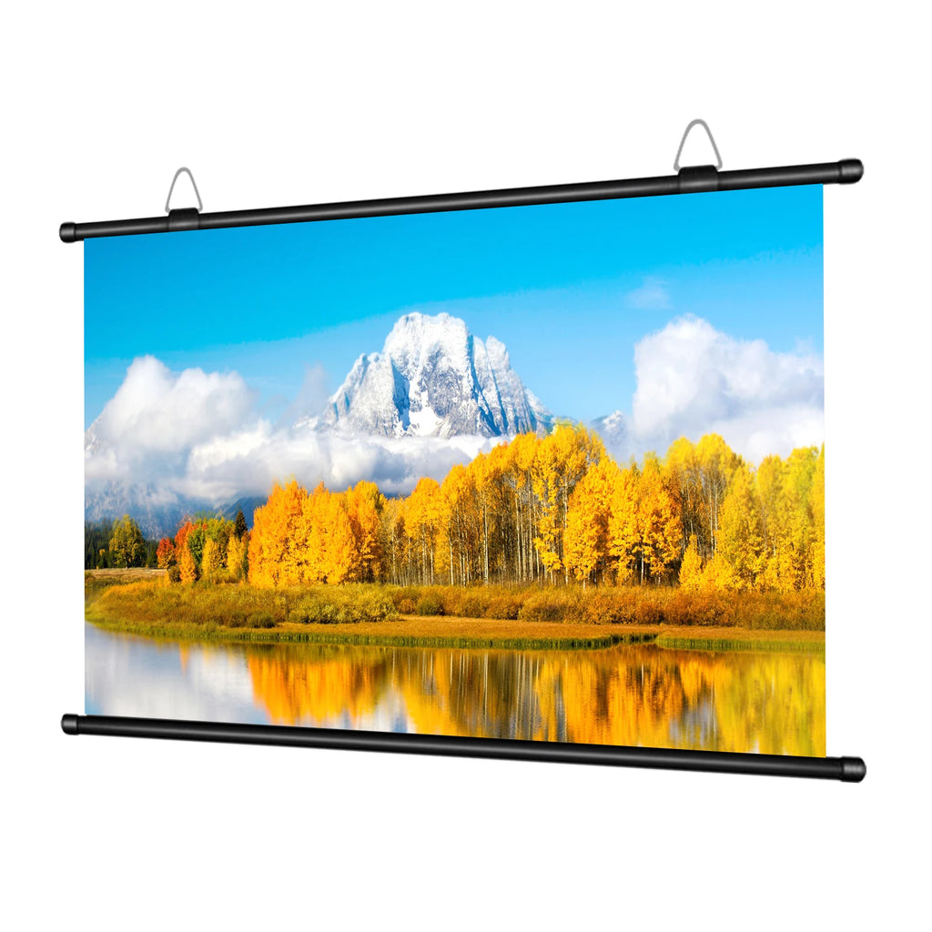XIAOHUI Anti-light HD Projector Screen 16:9 - No-hole Wall Mount - Home Theater (60-133in)