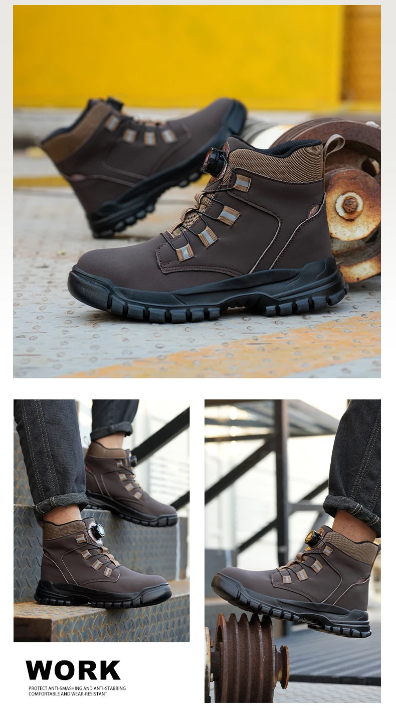 Waterproof Steel Toe Industrial Work Boots - Ultimate Protection