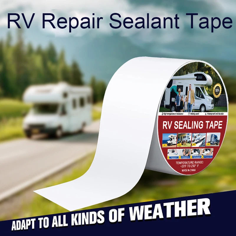 Vabena 16.4ft White RV Sealant Tape - Waterproof UV/Weatherproof Repair