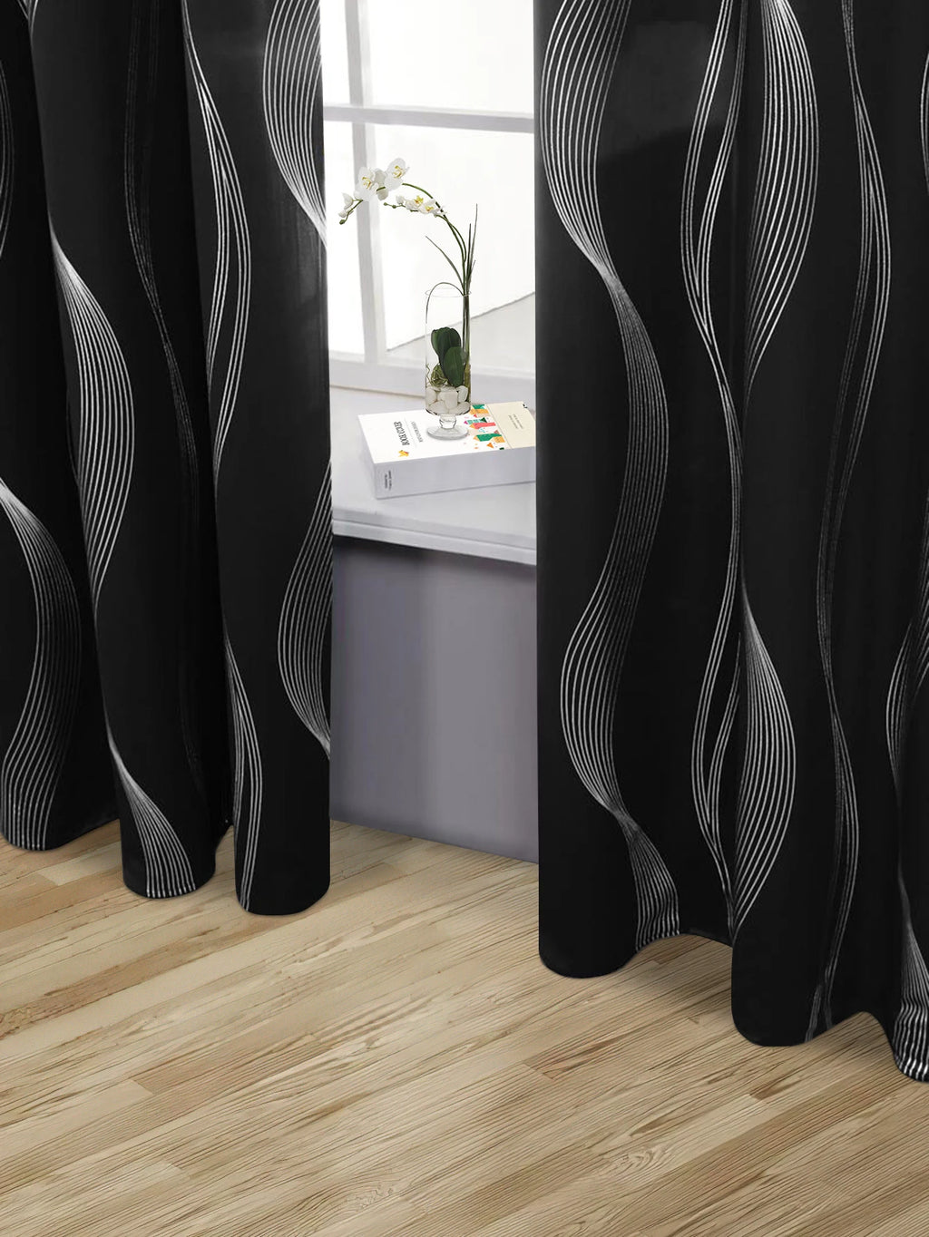 Silver Wave Blackout Curtains: Thermal Insulation & Ultimate Room Darkening