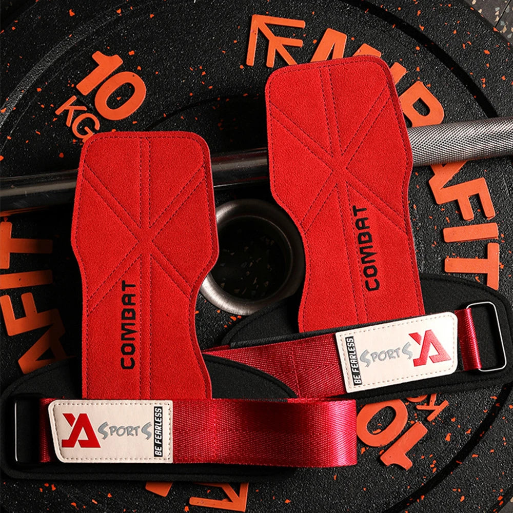 Professional Cowhide Gym Grips - Anti-Skid Weightlifting Pads