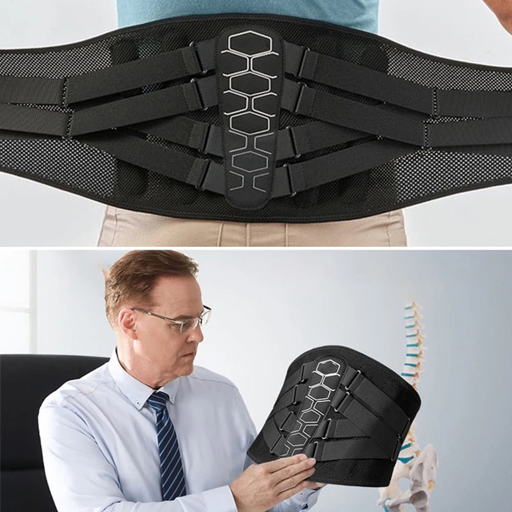 Lower Back Brace for Sciatica & Scoliosis Relief - Lumbar Support