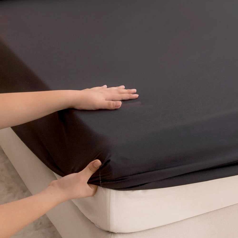 Waterproof Fitted Bed Sheet & Mattress Protector | 360° Elastic Band | All Sizes